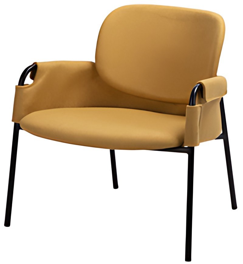 PAPERFLOW Fauteuil visiteur CLOTH, jaune