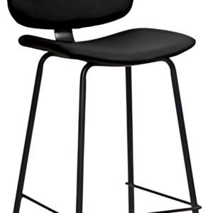 PAPERFLOW Chaise de bar VINTAGE, set de 2, noir
