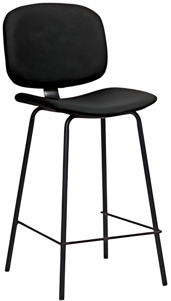 PAPERFLOW Chaise de bar VINTAGE, set de 2, noir