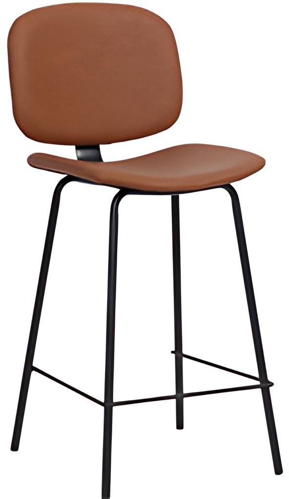 PAPERFLOW Chaise de bar VINTAGE, set de 2, brun