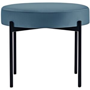 PAPERFLOW Banc GAIA, rond, habillage tissu, bleu