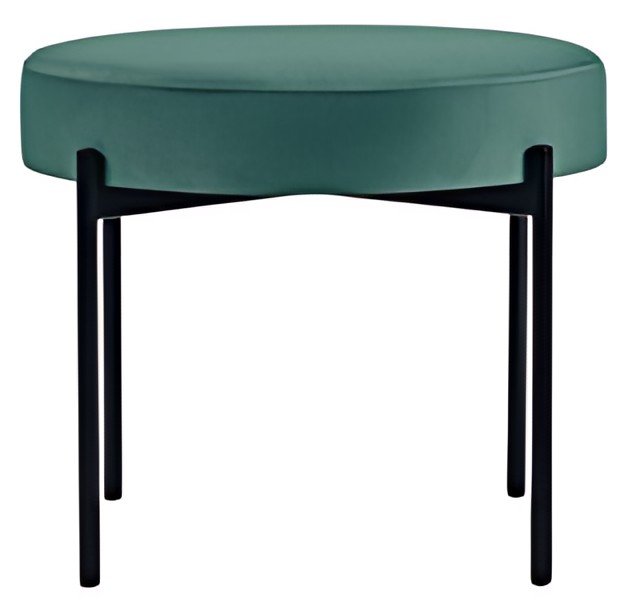 PAPERFLOW Banc GAIA, rond, habillage tissu, vert