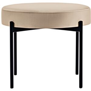 PAPERFLOW Banc GAIA, rond, habillage tissu, ivoire