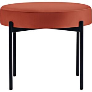 PAPERFLOW Banc GAIA, rond, habillage tissu, brun