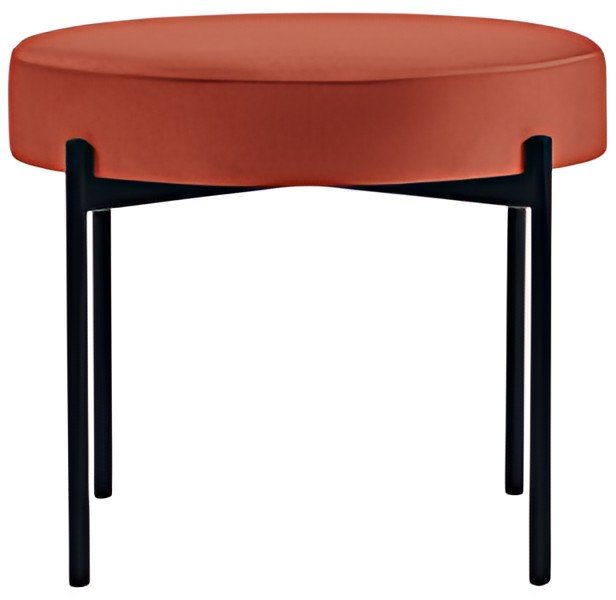 PAPERFLOW Banc GAIA, rond, habillage tissu, brun