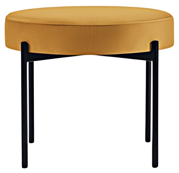 PAPERFLOW Banc GAIA, rond, habillage tissu, safran