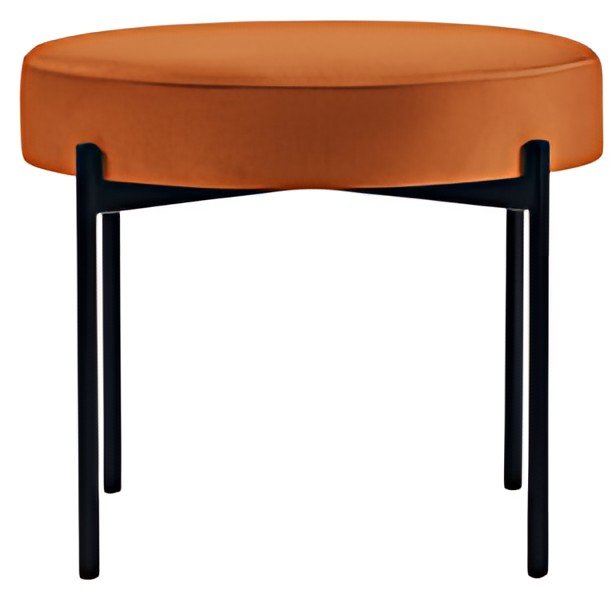 PAPERFLOW Banc GAIA, rond, habillage tissu, rouille