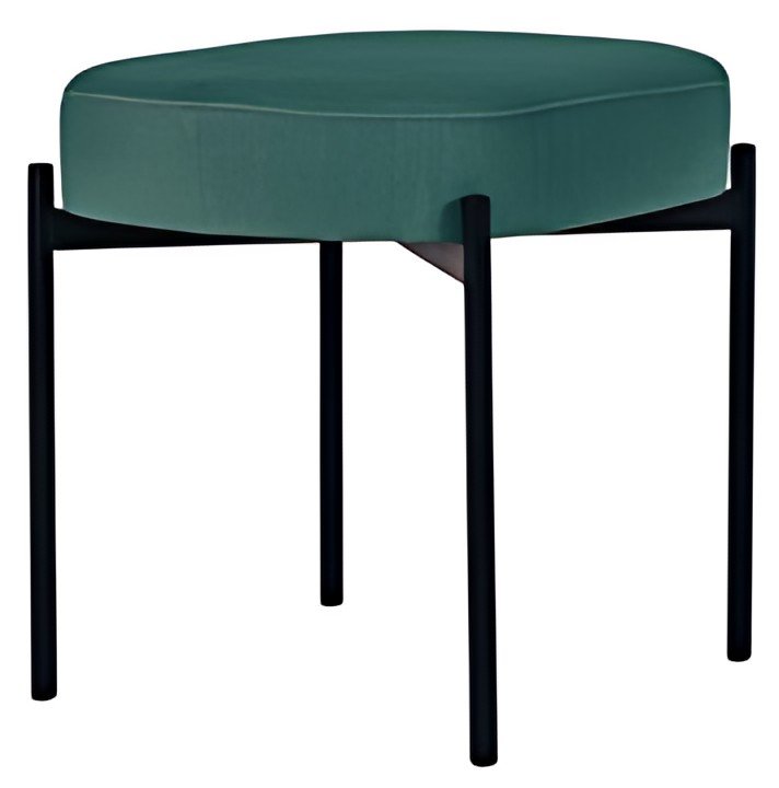 PAPERFLOW Banc oval GAIA, taille S, habillage tissu, vert