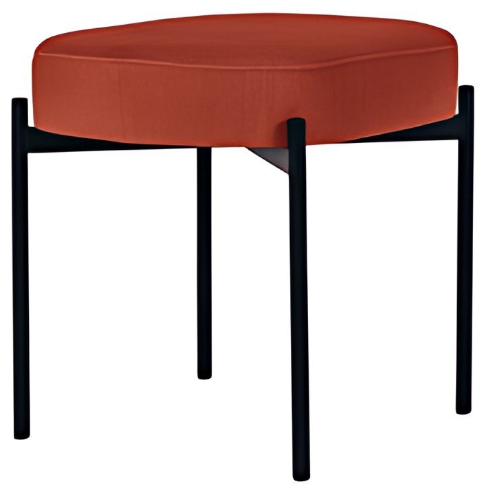 PAPERFLOW Banc oval GAIA, taille S, habillage tissu, brun