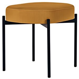PAPERFLOW Banc oval GAIA, taille S, habillage tissu, safran