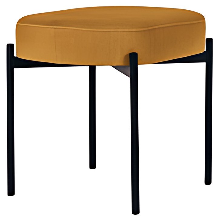 PAPERFLOW Banc oval GAIA, taille S, habillage tissu, safran
