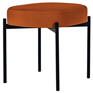 PAPERFLOW Banc oval GAIA, taille S, habillage tissu, rouille