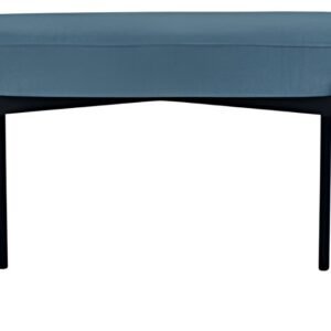 PAPERFLOW Banc oval GAIA, taille M, habillage tissu, bleu