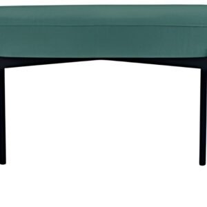 PAPERFLOW Banc oval GAIA, taille M, habillage tissu, vert