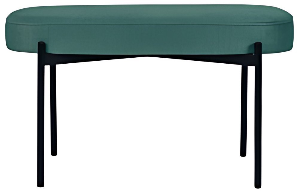 PAPERFLOW Banc oval GAIA, taille M, habillage tissu, vert