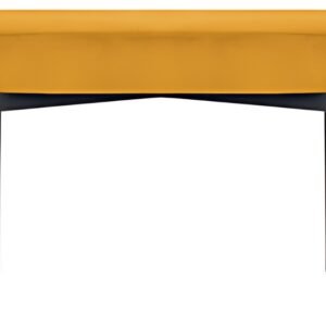 PAPERFLOW Banc oval GAIA, taille M, habillage tissu, safran