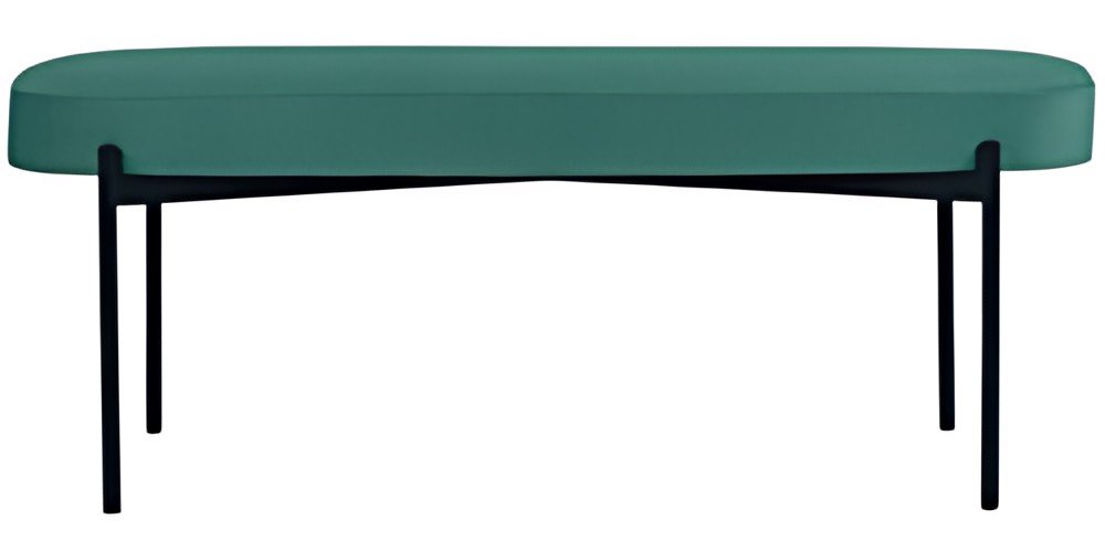 PAPERFLOW Banc oval GAIA, taille L, habillage tissu, vert