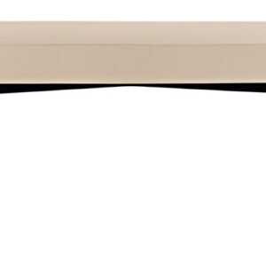PAPERFLOW Banc oval GAIA, taille L, habillage tissu, ivoire