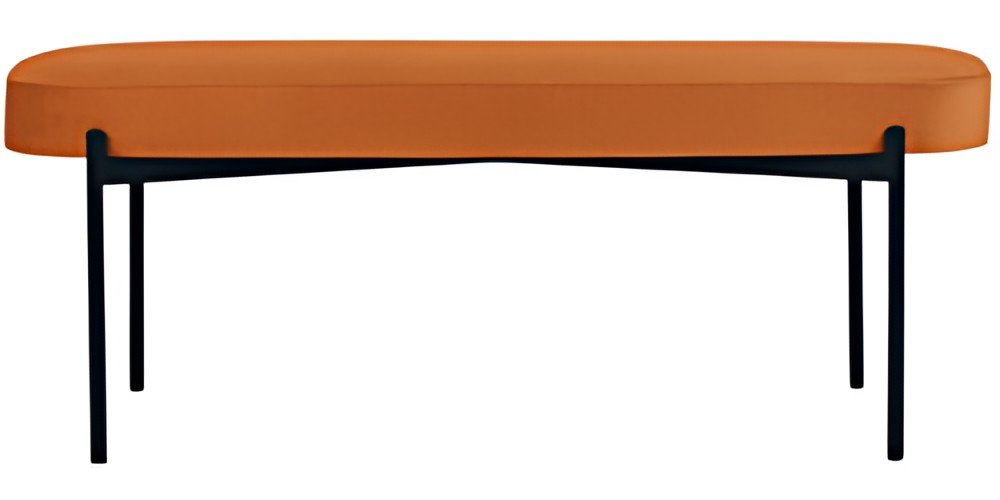 PAPERFLOW Banc oval GAIA, taille L, habillage tissu, rouille