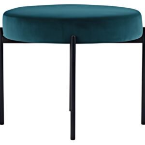 PAPERFLOW Banc GAIA, rond, habillage velours, vert