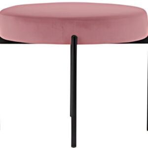 PAPERFLOW Banc GAIA, rond, habillage velours, rose