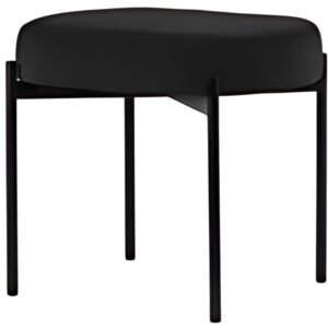 PAPERFLOW Banc oval GAIA, taille S, habillage velours, noir