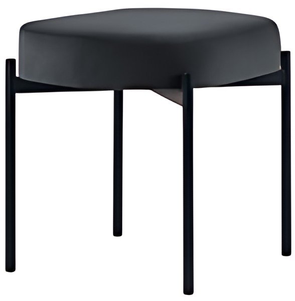 PAPERFLOW Banc oval GAIA, taille S, habillage velours