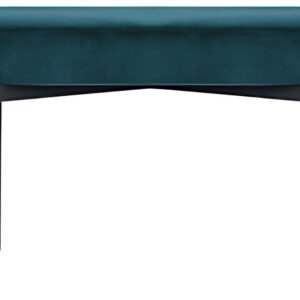 PAPERFLOW Banc oval GAIA, taille M, habillage velours, vert