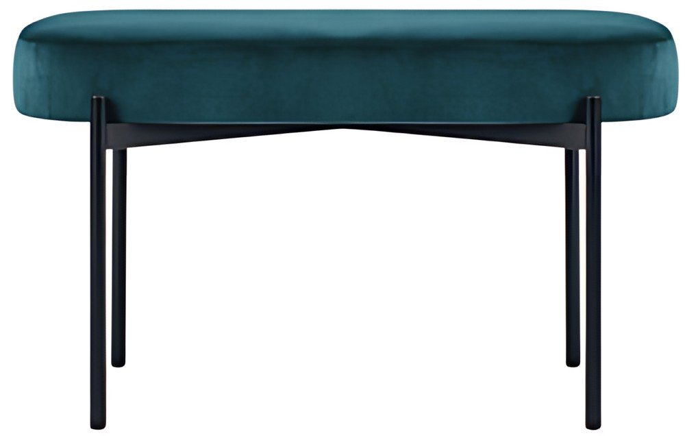 PAPERFLOW Banc oval GAIA, taille M, habillage velours, vert
