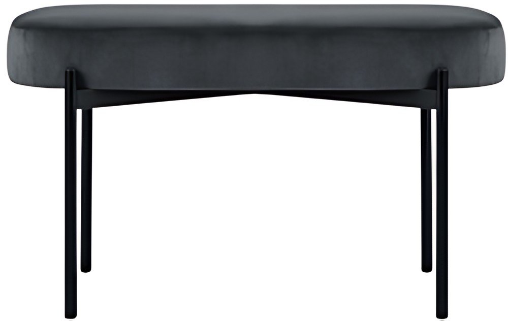 PAPERFLOW Banc oval GAIA, taille M, habillage velours