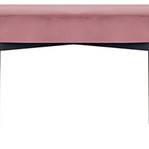PAPERFLOW Banc oval GAIA, taille M, habillage velours, rose