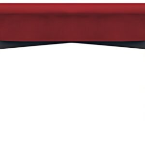 PAPERFLOW Banc oval GAIA, taille M, habillage velours, rouge