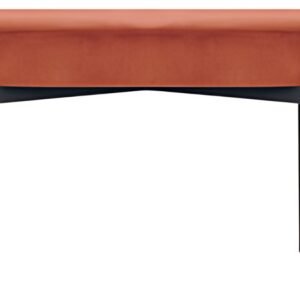 PAPERFLOW Banc oval GAIA, taille M, habillage velours