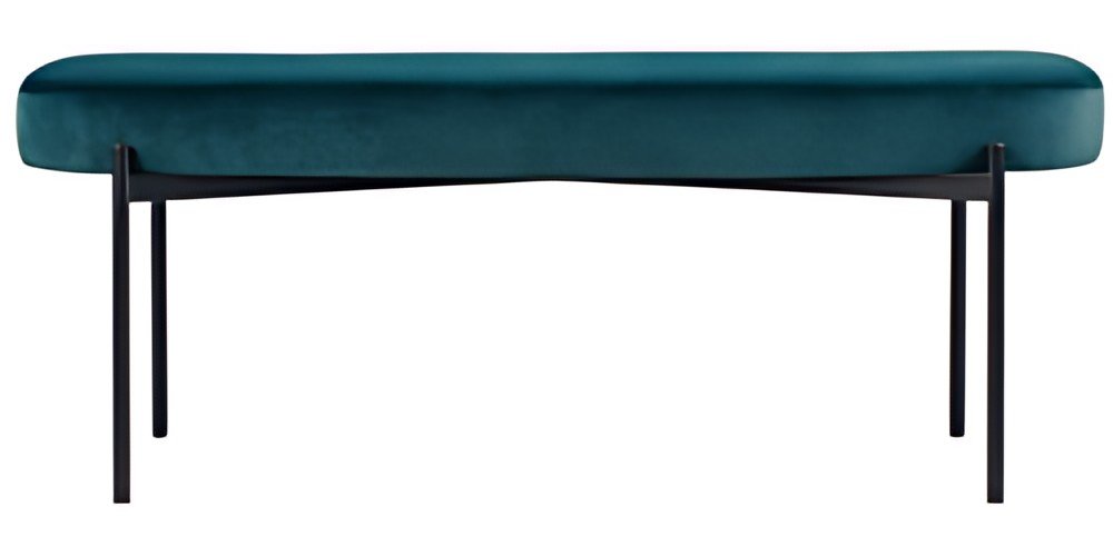 PAPERFLOW Banc oval GAIA, taille L, habillage velours, vert