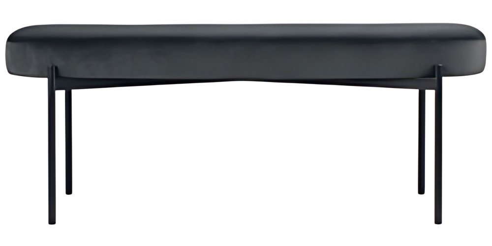 PAPERFLOW Banc oval GAIA, taille L, habillage velours