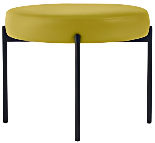 PAPERFLOW Banc GAIA, rond, habillage similicuir, vert