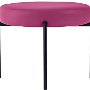 PAPERFLOW Banc GAIA, rond, habillage similicuir, lilas