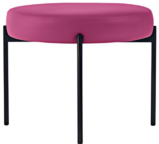PAPERFLOW Banc GAIA, rond, habillage similicuir, lilas