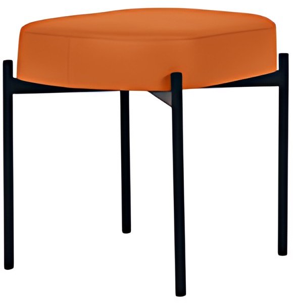 PAPERFLOW Banc oval GAIA, taille S, habillage similicuir