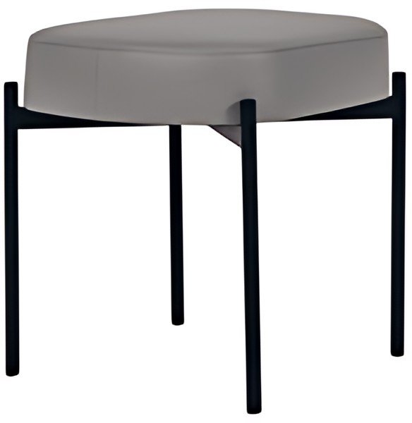 PAPERFLOW Banc oval GAIA, taille S, habillage similicuir