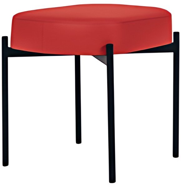 PAPERFLOW Banc oval GAIA, taille S, habillage similicuir