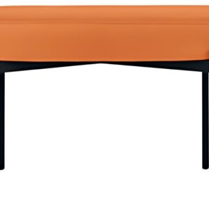 PAPERFLOW Banc oval GAIA, taille M, habillage similicuir