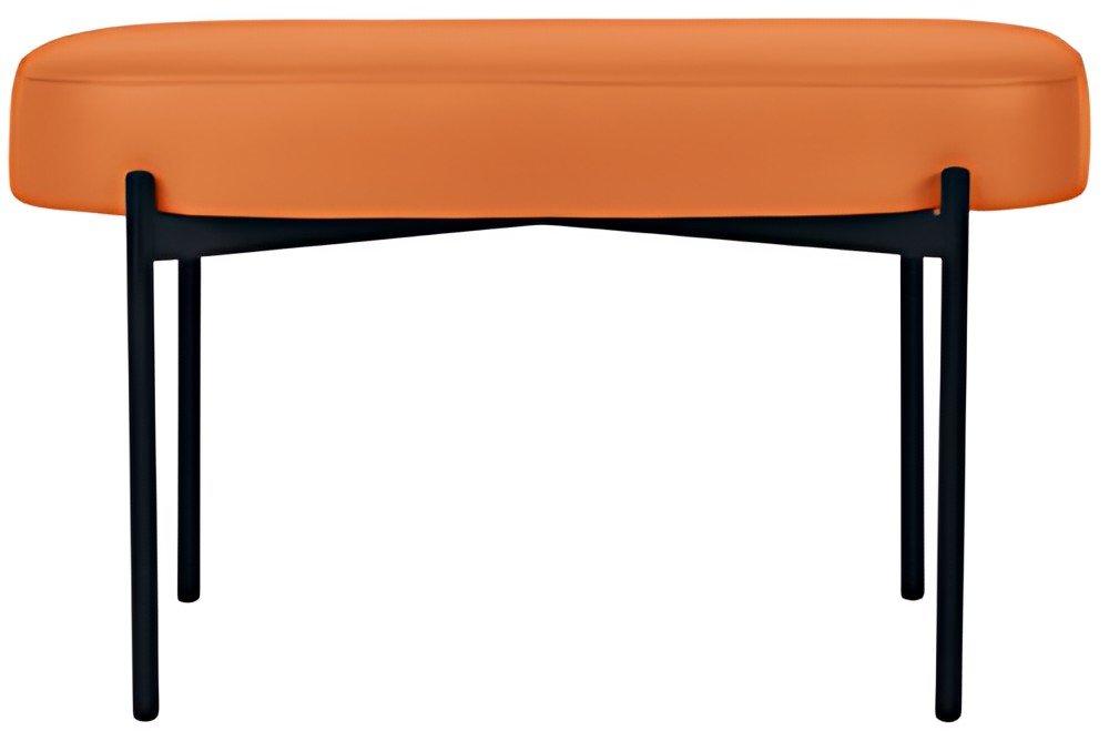 PAPERFLOW Banc oval GAIA, taille M, habillage similicuir
