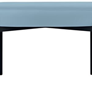 PAPERFLOW Banc oval GAIA, taille M, habillage similicuir