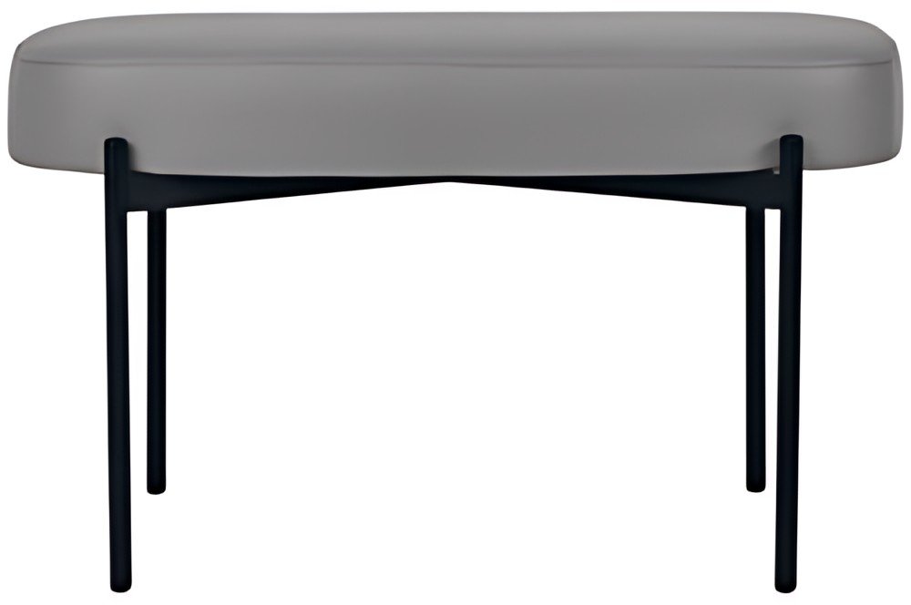 PAPERFLOW Banc oval GAIA, taille M, habillage similicuir
