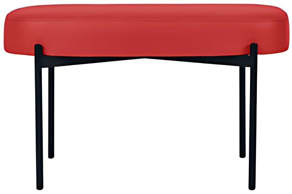 PAPERFLOW Banc oval GAIA, taille M, habillage similicuir