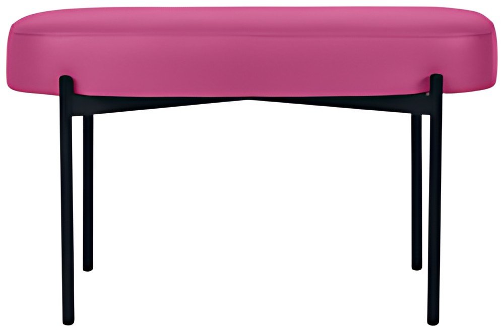 PAPERFLOW Banc oval GAIA, taille M, habillage similicuir