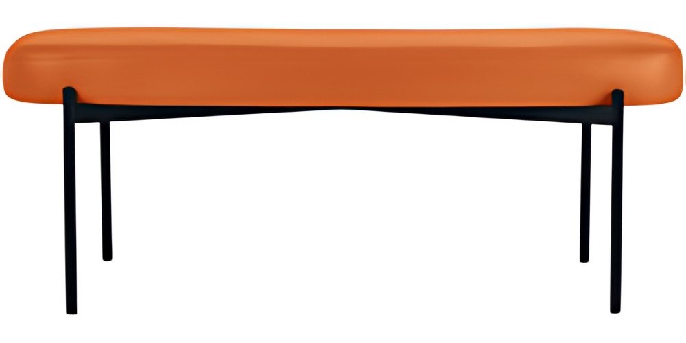 PAPERFLOW Banc oval GAIA, taille L, habillage similicuir