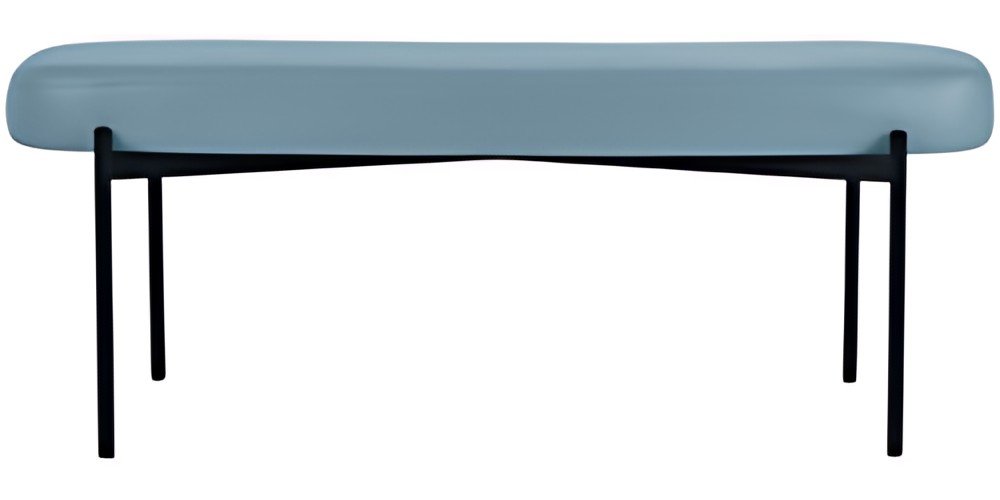PAPERFLOW Banc oval GAIA, taille L, habillage similicuir