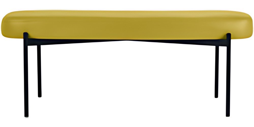 PAPERFLOW Banc oval GAIA, taille L, habillage similicuir